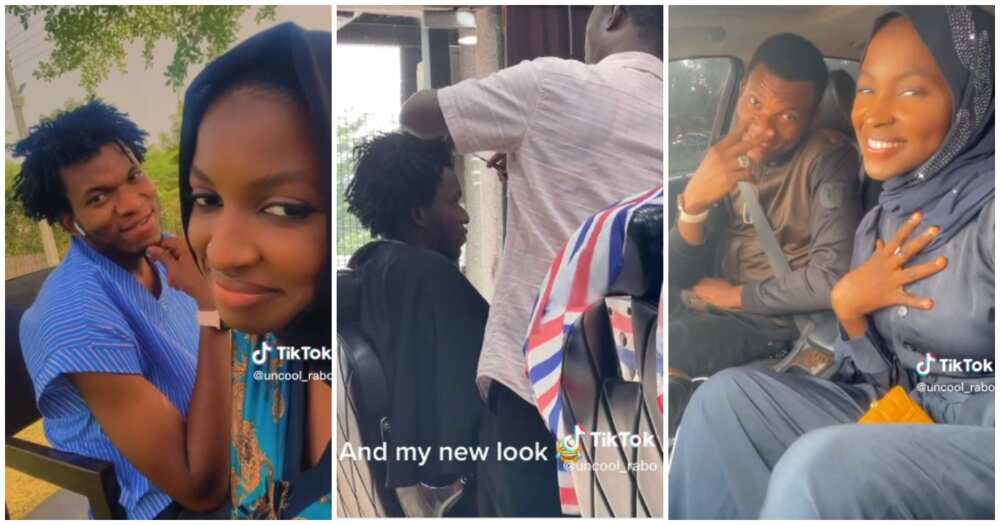 Nigerian man, girlfriend, before versus after video