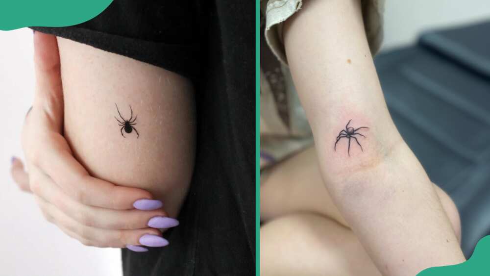 Small spider tattoos
