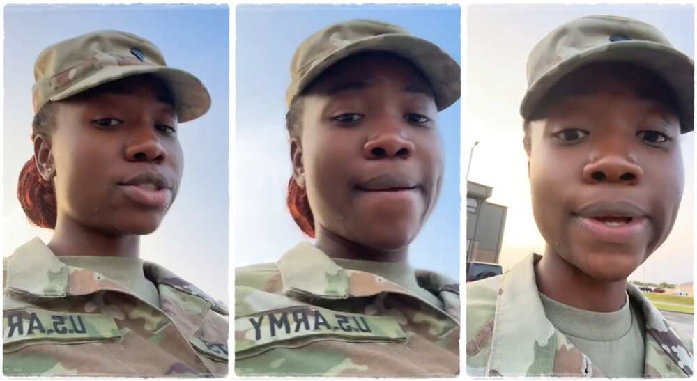 Photos of a lady in US Army.