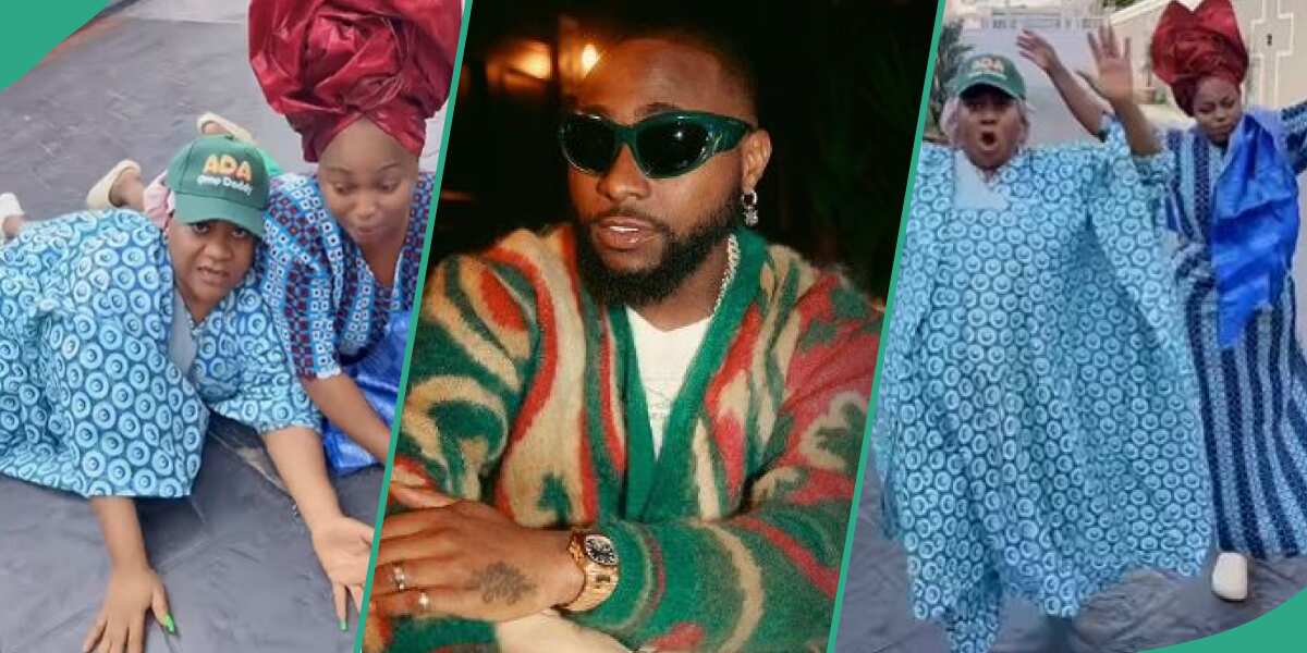 Nkechi Blessing pulls hilarious stunts, begs for millions from Davido the way Wizkid blessed hypeman Money Gee