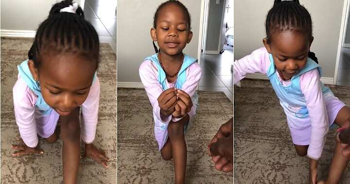 Little girl teaches dad to propose, kneel down