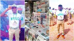 "Light at end of the tunnel": Man who paid school fees by selling newspapers finally graduates, now in NYSC