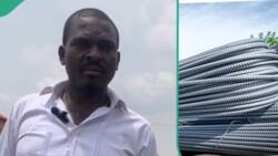 "From N8,500 to N18,500": Man who sells iron rod gives new price as cost of building materials rise
