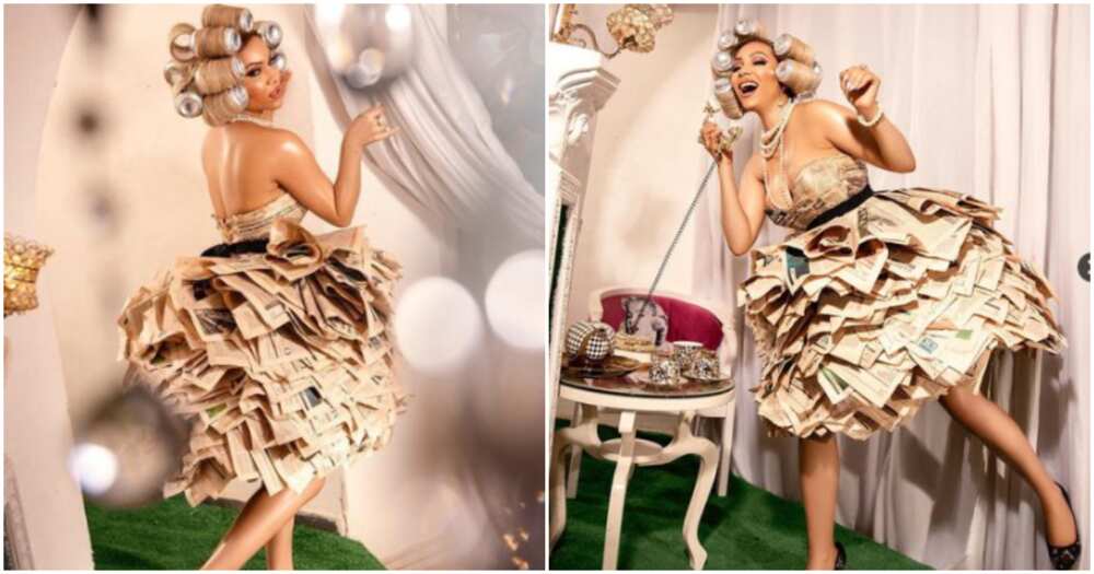 Maria stuns in creative dress