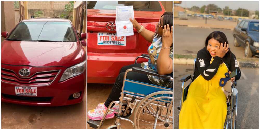 Disabled Woman Breaks the Internet as She Buys Herself a Car Ahead of Her Birthday, Nigerians React