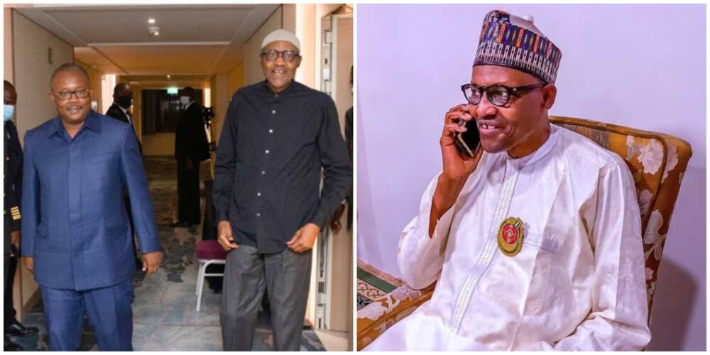 Photos of President Buhari.