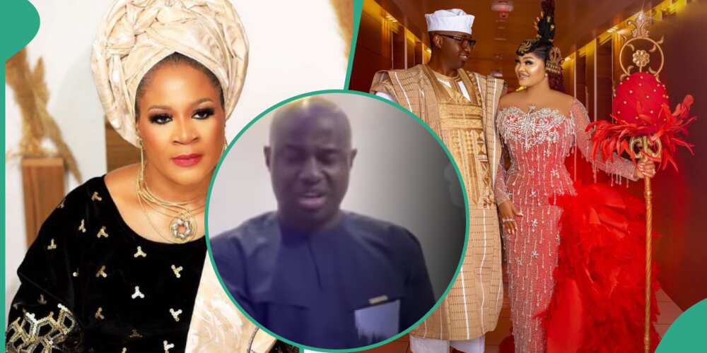 Old video of Mercy Aigbe's husband praising his first wife resurfaces.