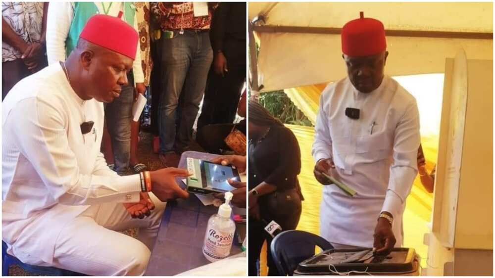 Anambra: PDP's Gov Candidate Ozigbo Sends Strong Message to INEC Chairman after Voting