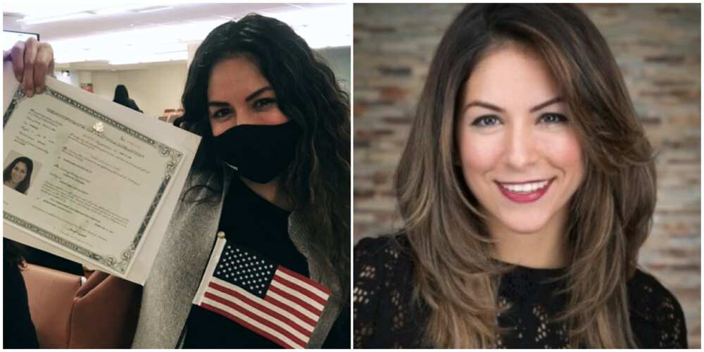 Pretty lady celebrates as she becomes American citizen, shares photo of her citizenship certificate