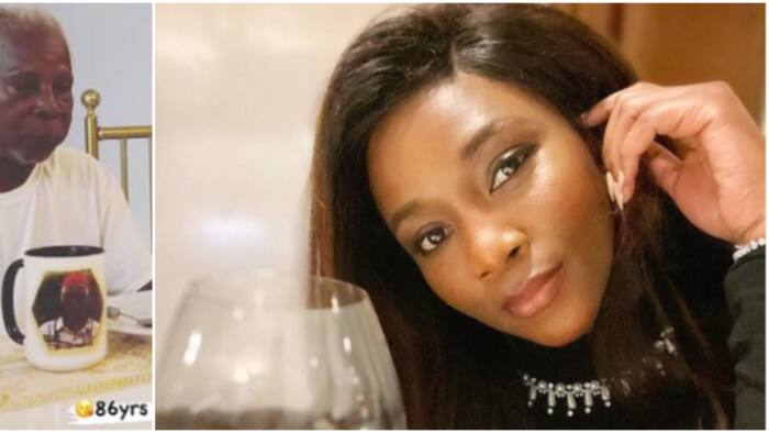He is so fine: Fans gush as Genevieve Nnaji shares rare photo of her father on his 86th birthday