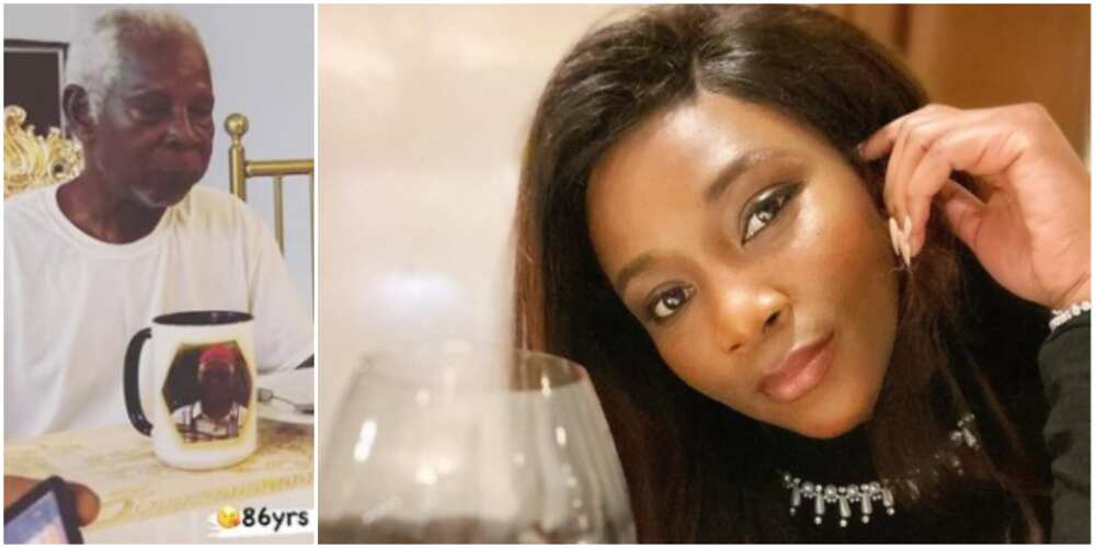 Genevieve Nnaji shows off father at 86.