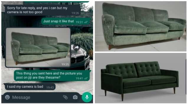 Online vendors has been caught trying to sell an old chair for a whopping N120k