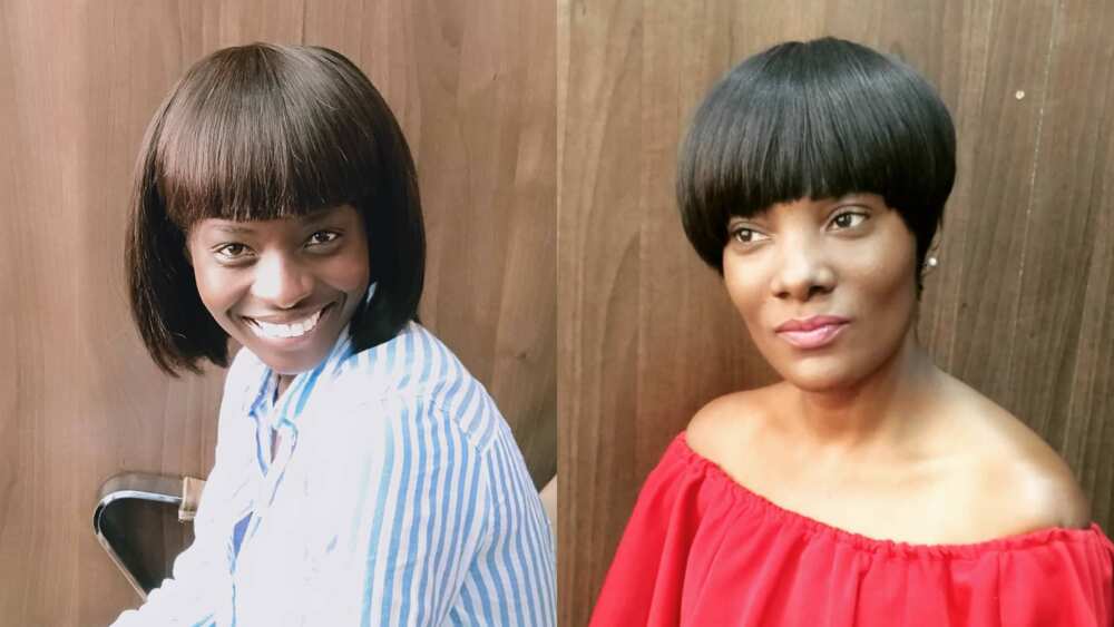 Short weave hairstyles with a fringe Short weave hairstyles with a fringe