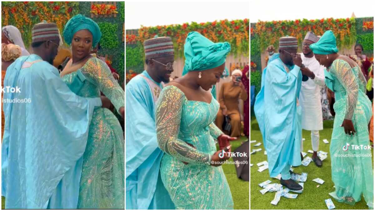 Watch the moment this lady danced harder as husband became shy on wedding day (video)