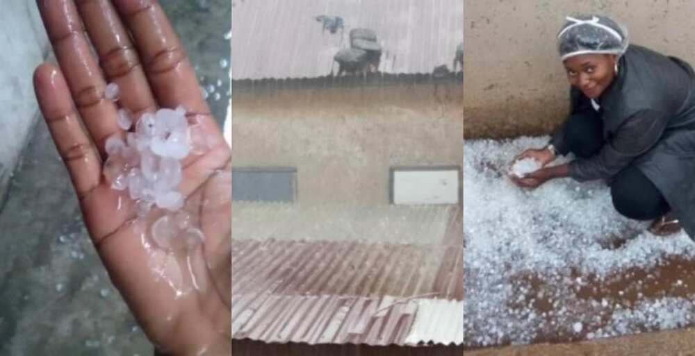 Video drops as ice blocks rain from the sky in Kumasi