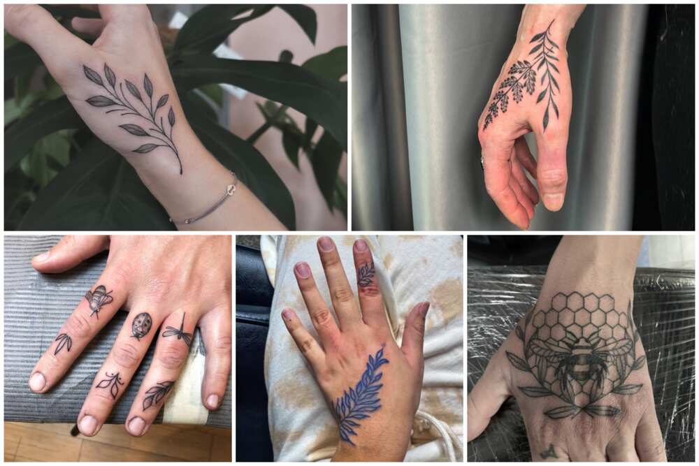 Female simple deals hand tattoos