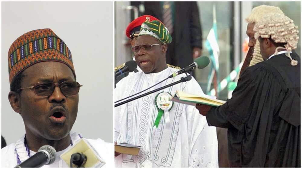 Buhari and Obasanjo 2003/Inauguration/Tinubu's swearing-in