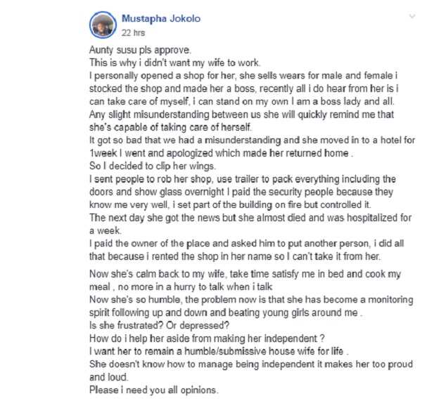 Man reveals the extent he went to make his wife more respectful