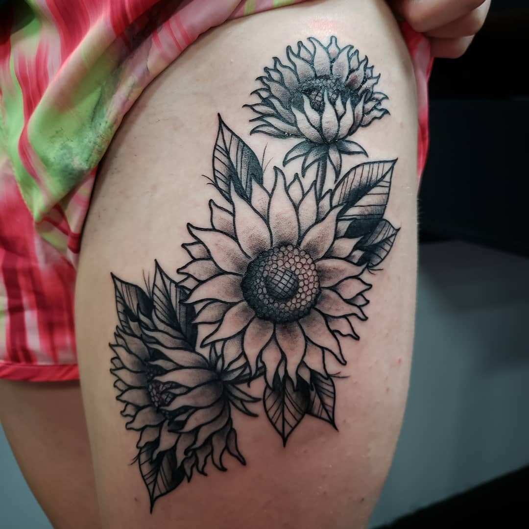 95 Sunflower Tattoo Ideas Created with Ai | artAIstry