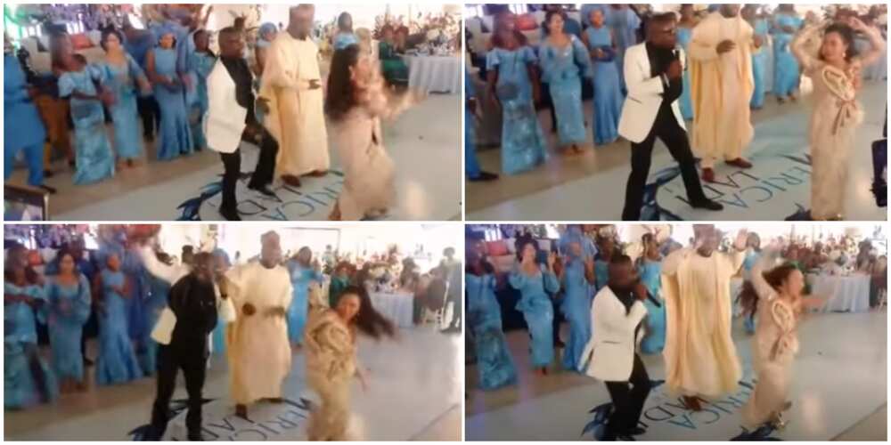 Asian bride causes stir at her wedding to Edo man as she does legwork in cute video