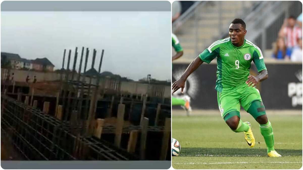 Super Eagles legend Emenike starts construction of new house days after building massive hospital for his people (photos)