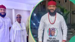 Yul Edochie shares photo with Tinubu’s daughter, gushes over her: “She’s an amazing personality”