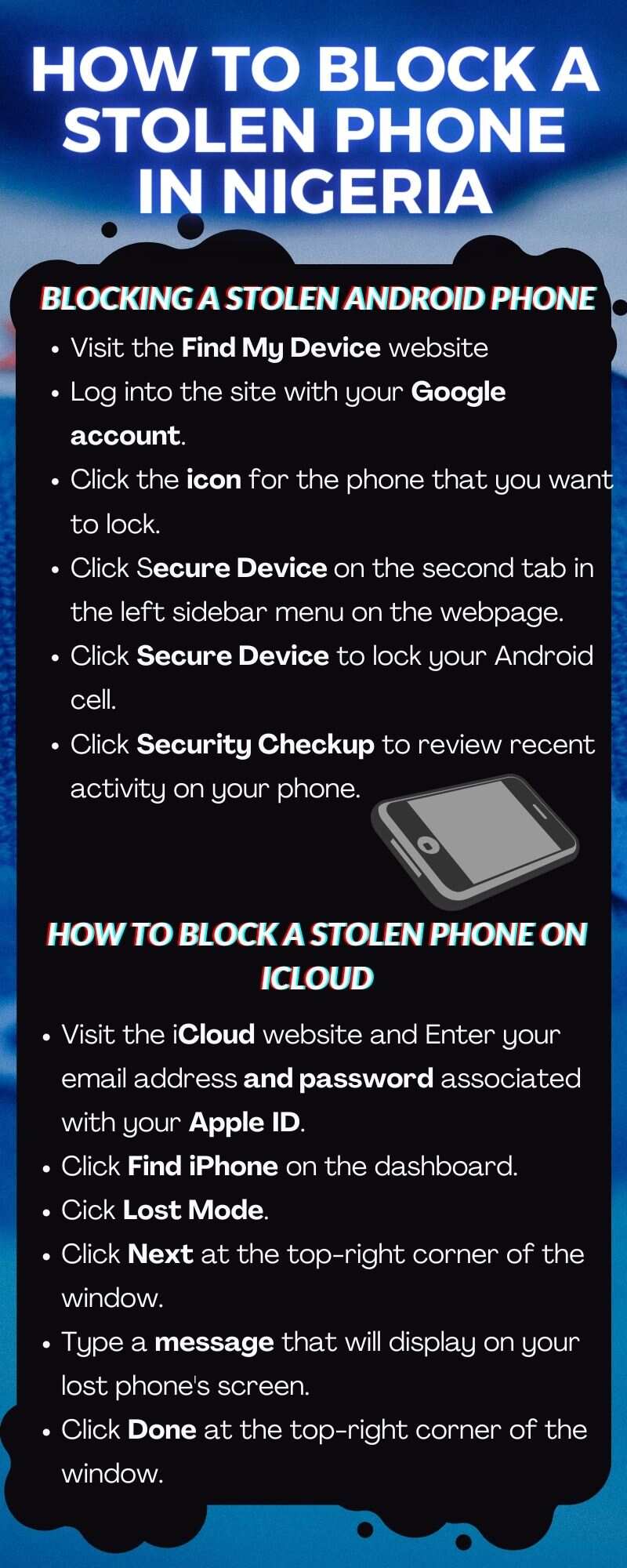 How to block a stolen phone in Nigeria