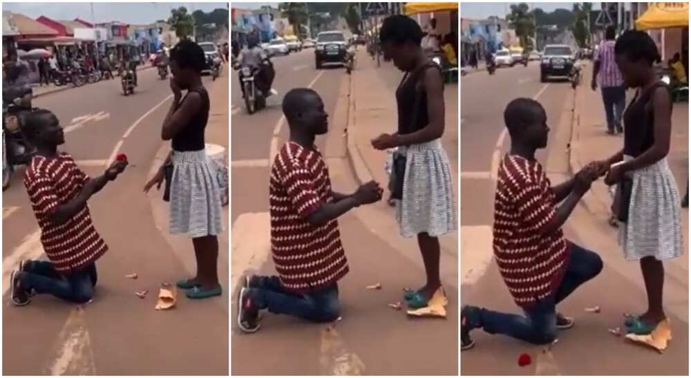 Photos of a man proposing to his girl. Photos of a man proposing to his girl.