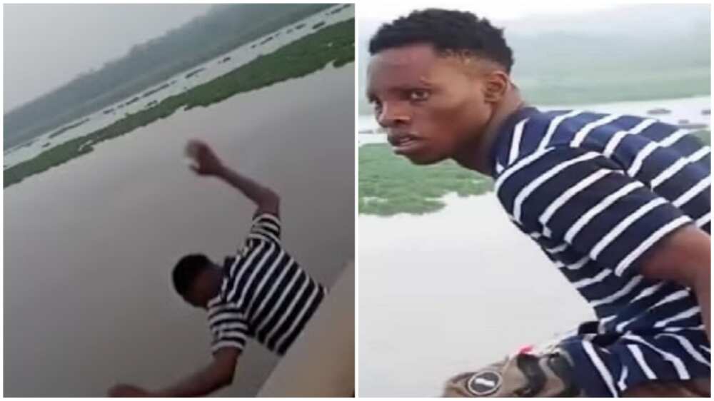 He was suicidal for days: Wife of 21-year-old Man who jumps into Lagos Lagoon reveals