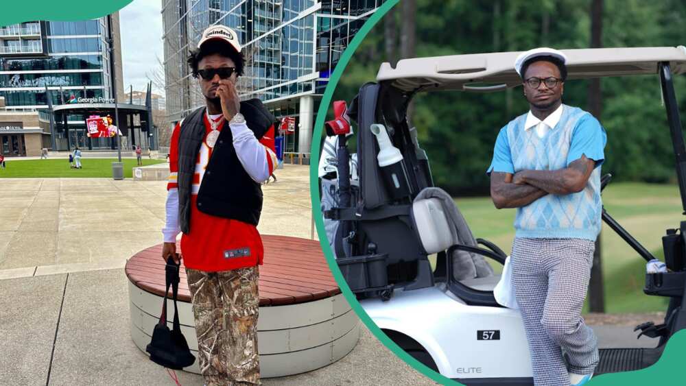 Marco attends a Kansas City Chiefs
 game in Atlanta and Funny Marco at a golf course in Atlanta