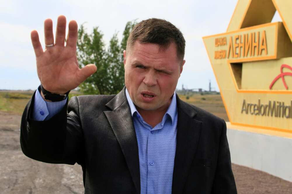 Former coal miner Vladimir Khaniev outside ArcelorMittal's Lenin mine Former coal miner Vladimir Khaniev outside ArcelorMittal's Lenin mine
