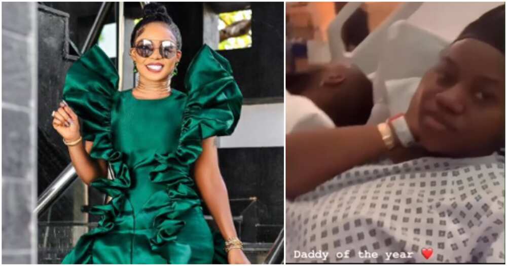 Video of Davido and Chioma in hospital as they give birth to twins.