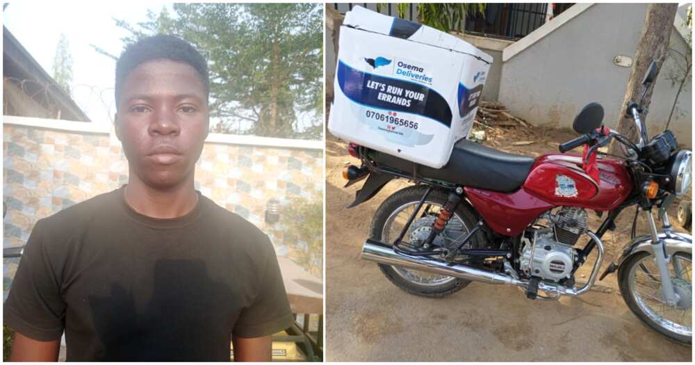 Delivery man runs away with customer's food and boss' bike on first day of resuming work