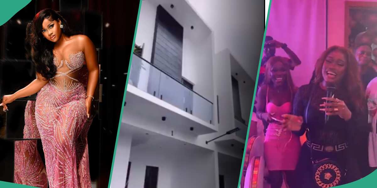 Check out videos as BBNaija CeeC's fans gift her mansion on 31st birthday