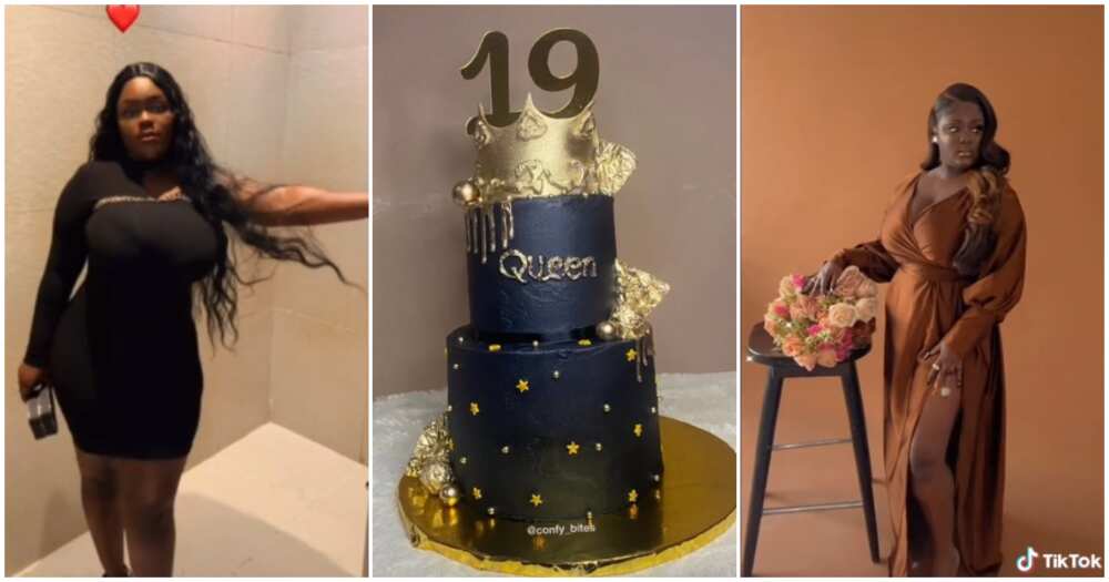 Iyamu Queen-Esther, lady celebrates 19th birthday, neitzens doubt celebrant's age, birthday celebrant who look older than their ages, funny birthday celebrations