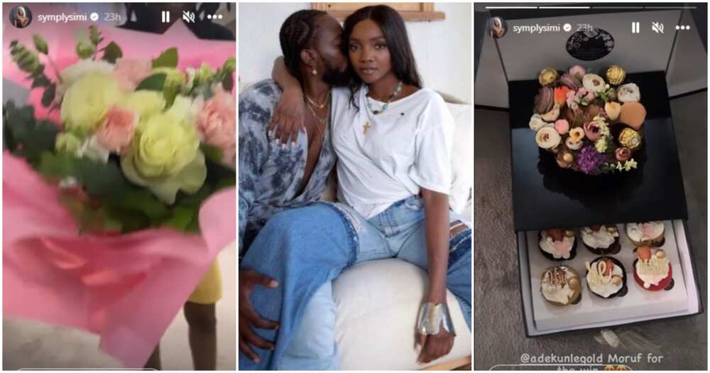 Photos of Adekunle Gold's gift to Simi on Val's day