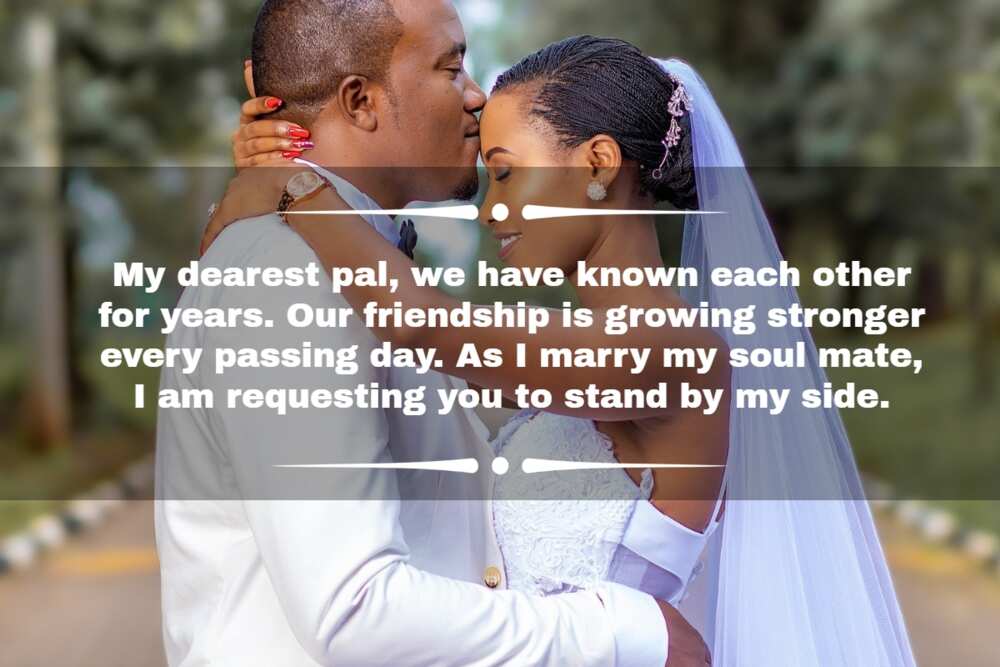 brother's marriage invitation text message