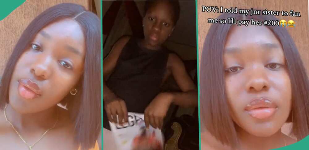 Lady pays her sister N200 to fan her.
