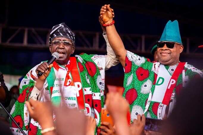 Samuel Ortom, Ademola Adeleke, Osun 2022, PDP