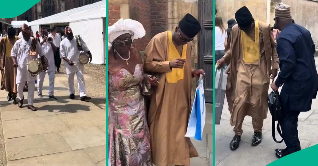 OMG! Nigerian graduate from Cambridge celebrates with traditional band, video emerges