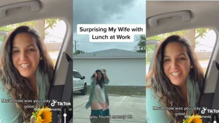 Wife Dances Joyously As Hubby Surprises Her At Work Makes Her Laugh Video Goes Viral On Tiktok