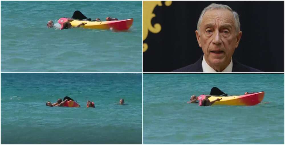 Portugal's president rescues 2 women from drowning at a beach