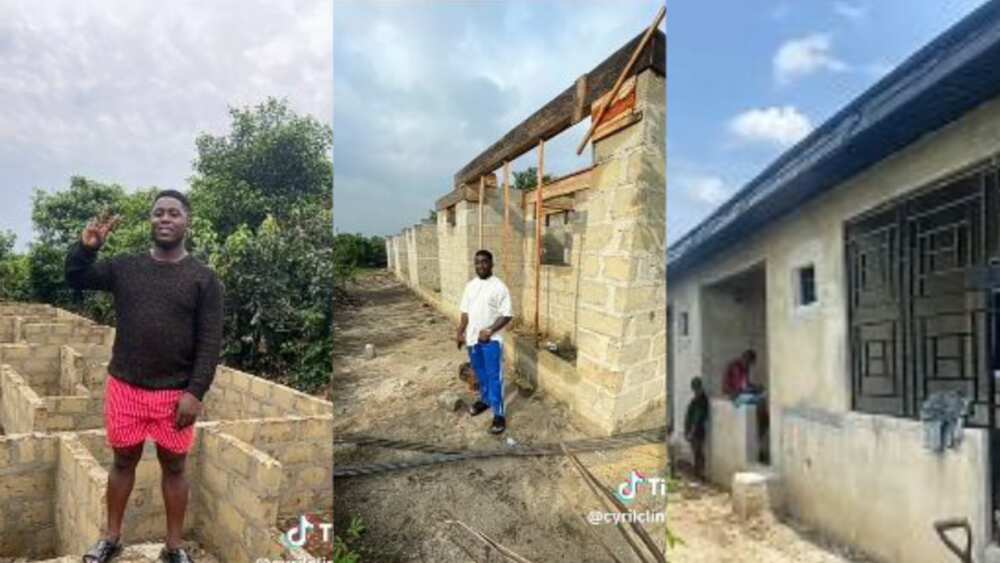 Nigerian man building house