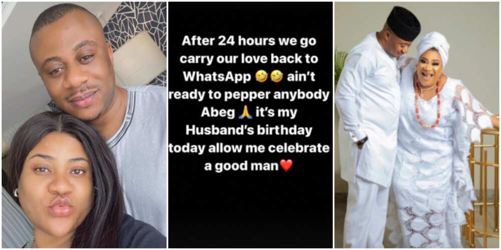 Actress Nkechi Blessing Tensions Fans Shares Wedding Like Photos To Celebrate As Hubby Turns A Year Older Legit Ng