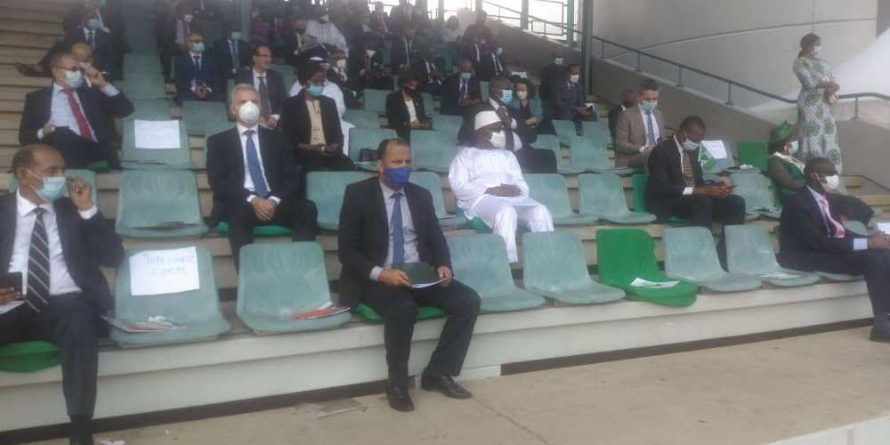 Buhari arrives at the Eagles Square, Abuja for Independence day parade