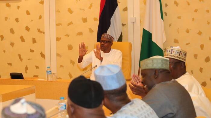 Just in: Buhari, Adamawa state governor, leaders meet in Aso Rock