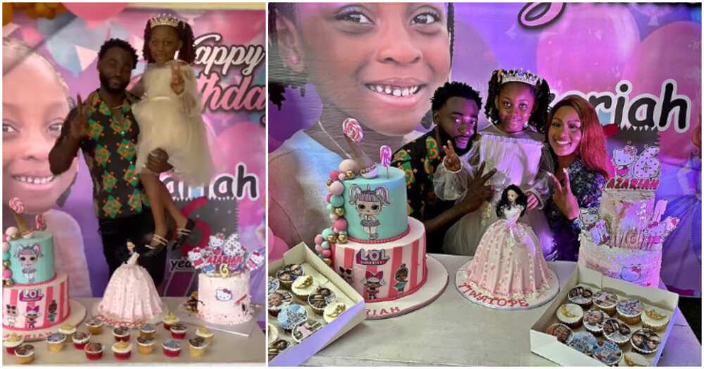 Actress Osas Ighodaro and Gbenro Ajibade's daughter clocks 6. Actress Osas Ighodaro and Gbenro Ajibade's daughter clocks 6.