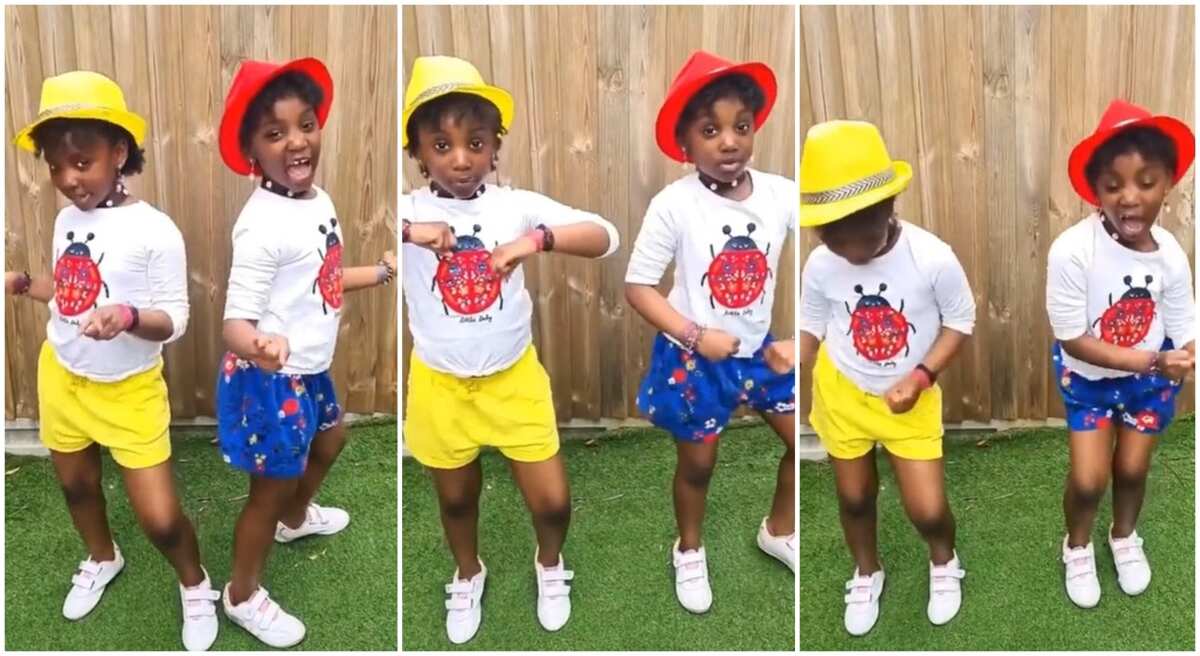 Cute twin kids with fast legs jump on Buga dance challenge, finish work, set social media on fire with video