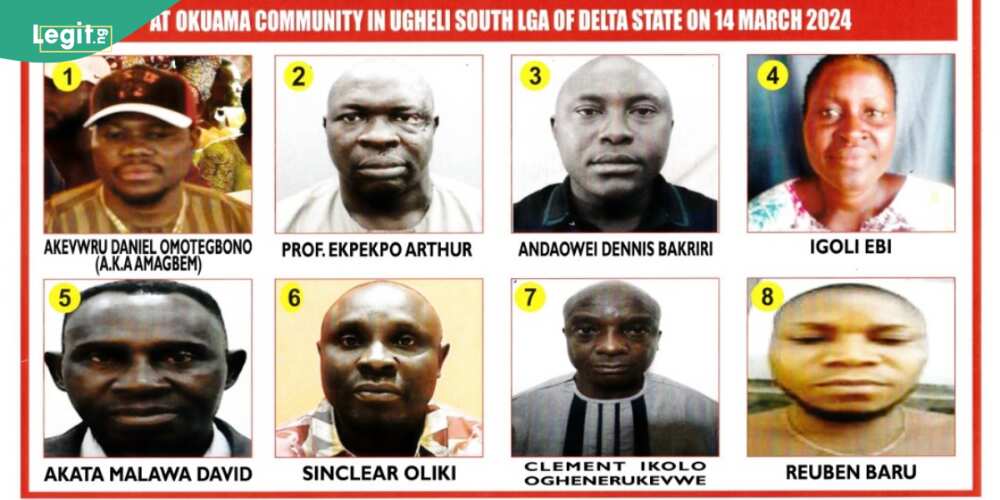 The Nigerian Defence Headquarters has declared six persons wanted in connection with the killings of 17 soldiers in the Okuama Community of Ugheli South local government area of Delta state