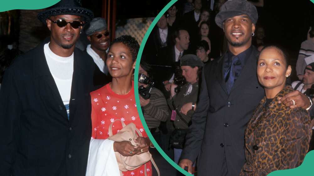 Actor Damon Wayans and his ex-wife Lisa Thorner in two events
